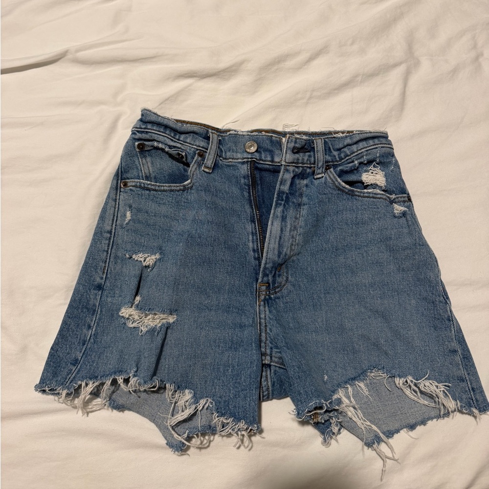 Abercrombie & Fitch Light Blue Denim Shorts